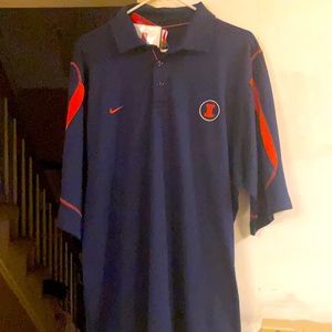 Men’s Nike XL Illinois blue orange polo
